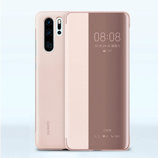 Huawei Original Smart View Flip Cover Case Housing For Huawei P30 Huawei P30 Pro Sleeps Function Protective Case: For P30 / Pink