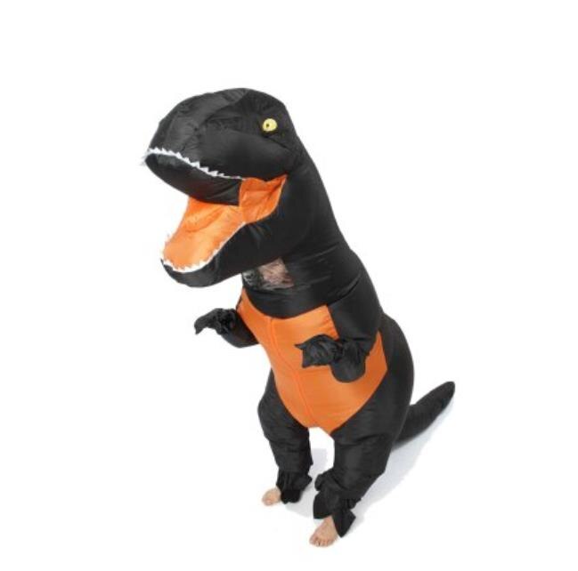 IK NFLATABLE Dinosaurus T REX Kostuums voor vrouwen Blowup T-Rex Dinosaurus Halloween Opblaasbare kostuum mascotte Partij kostuum voor volwassen: Zwart / XL