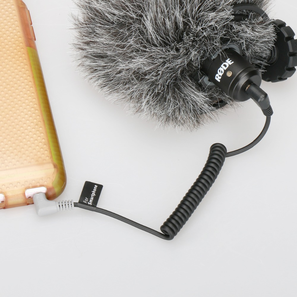 Ulanzi 3.5mm TRS to TRRS Splitter Adapter Cable for RODE VideoMicro VideoMic Go BY-MM1 Transfer From Smartphone to Microphone
