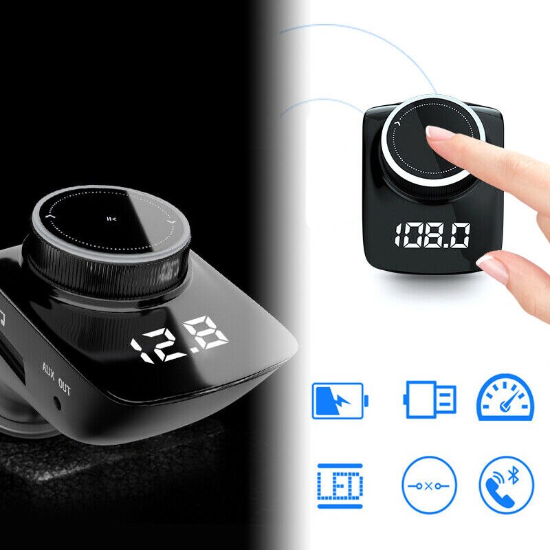 for Car Bluetooth MP3 Player Bluetooth Hands-Free Multi-Function Receiver Music Adapter Car Charger