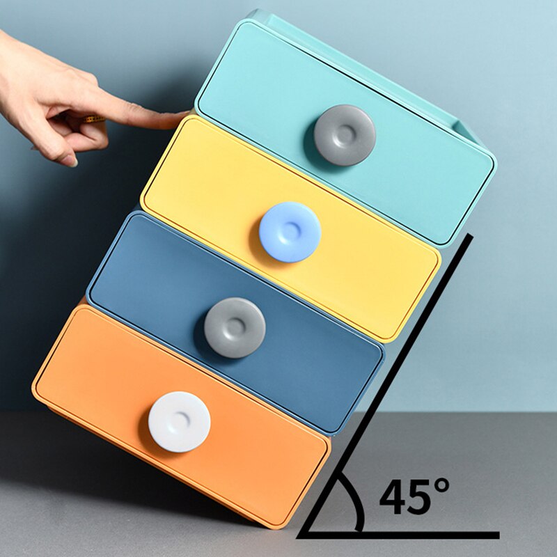 Stackable Plastic Storage Box With Drawer Waterproof Letter Holder File Rack Stationary Desk Organizer Home Office Accessories