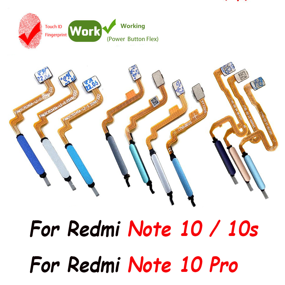 Für Xiaomi Redmi Hinweis 10 Pro 10 s 10 4G 5G Fingerprint Sensor Home Return Key Menü Taste Flex band Kabel
