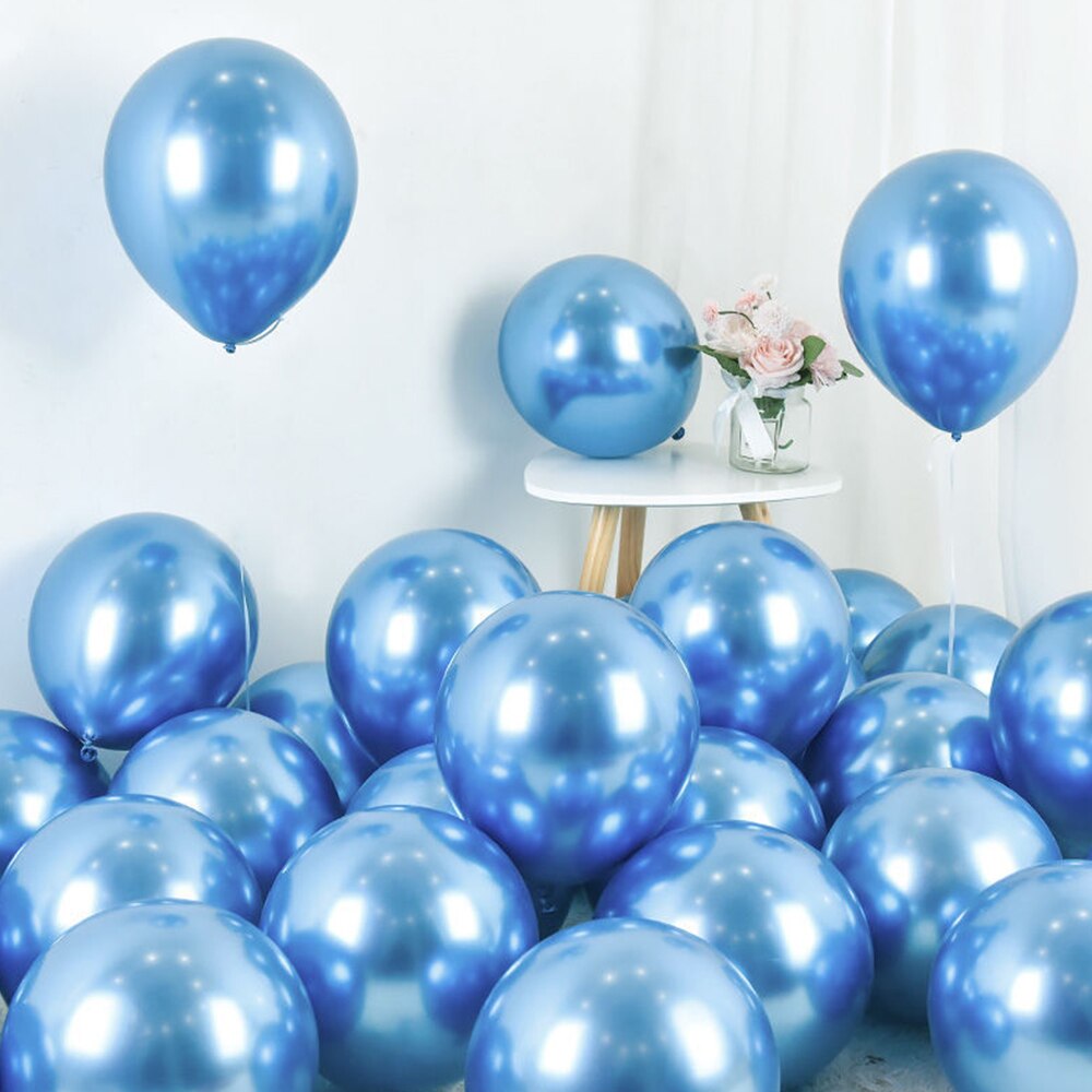50 stk guldballoner farverige sætmetallic ballon fødselsdagsfest bryllupsdekoration bryllupsdag globaler til at fejre
