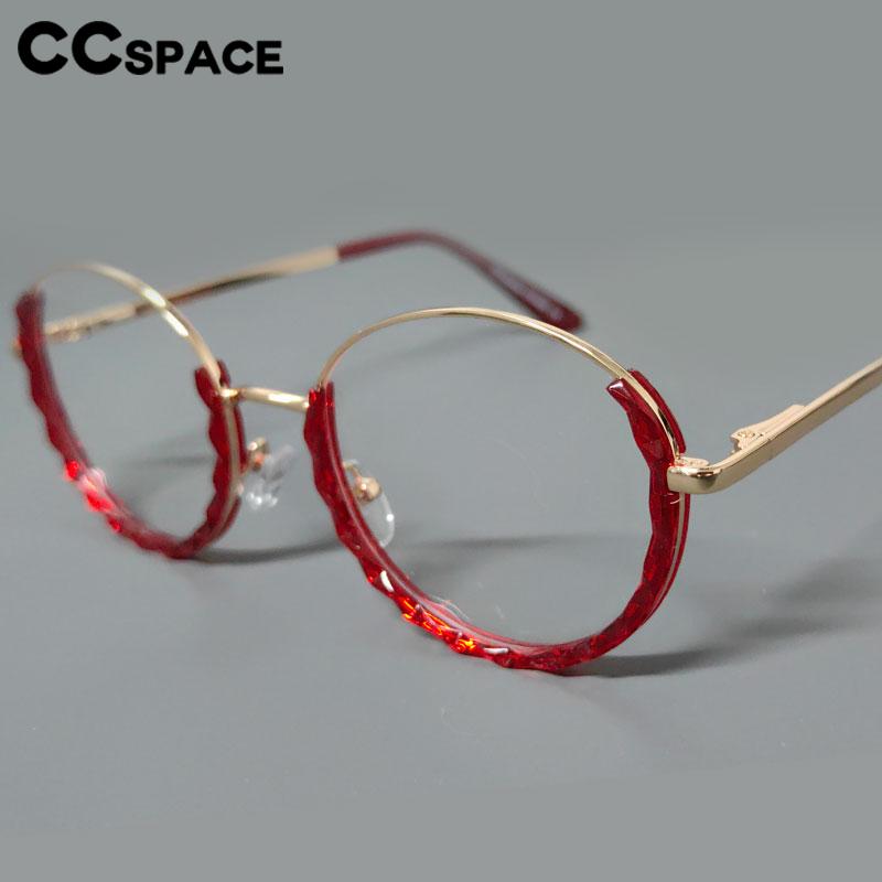 51012 Round Cat Eye Half-frame Plastic Titanium Glasses Frames Ultralight Men Women Optical Computer Glasses