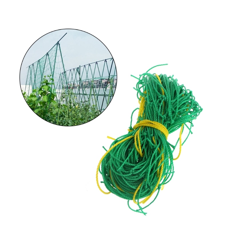 Garden Green Nylon Trellis Netting Support Climbing Bean Plant Nets Grow Fence F1FC