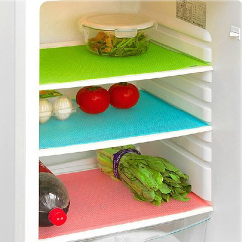 4 stk udskærelig køleskabspude meldug fugtbeskyttet pademåtte picnicmåtte husholdningskicten