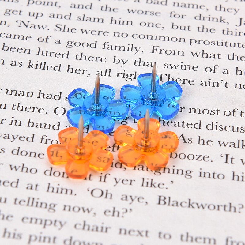 12pcs Flower Star Shaped Push Pins Decorative for Cork Board Home and Office Supplies Push Pins Bulletin Boards Thumb Tacks