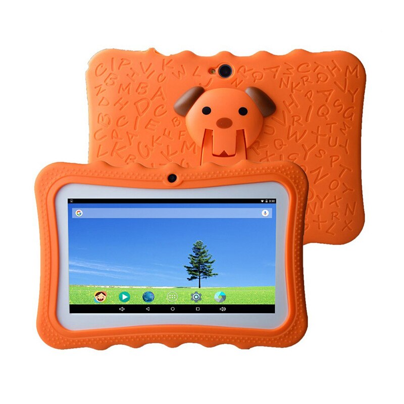 Touch kids Tablet 7 Inch Kids Learning Wifi Tablet Quad Core Education Android 4.4 8GB Dual PC Tablets for Children: Orange