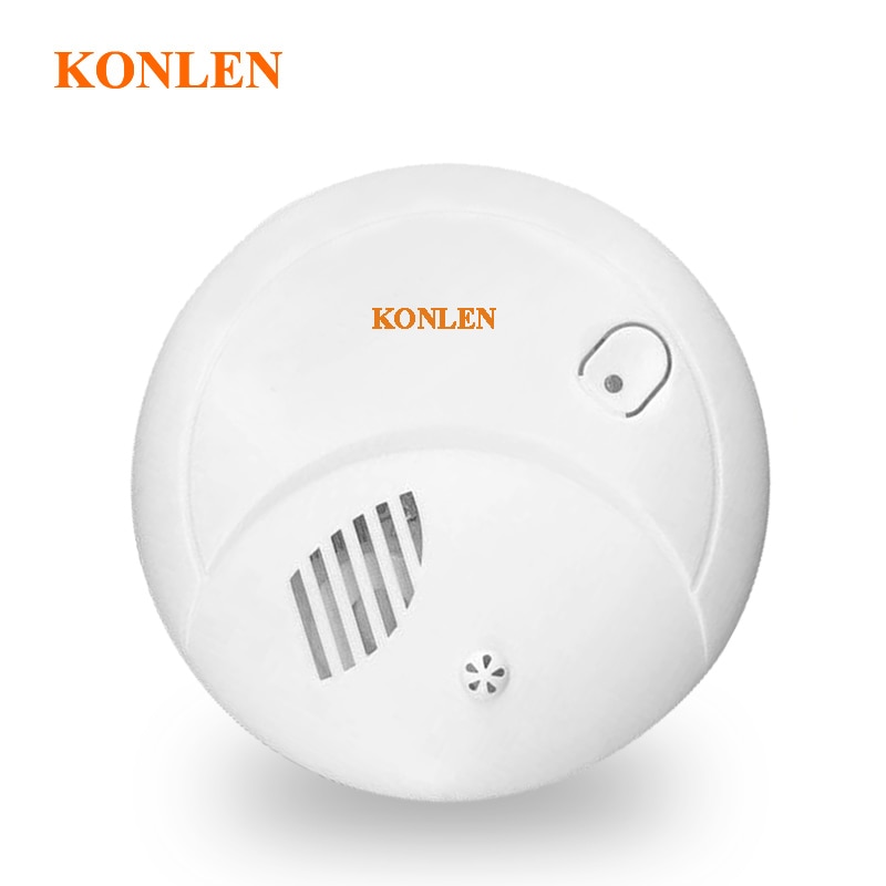 KONLEN-Detector de temperatura de humo inalámbrico, Detector combinado de humo y calor, Alarma de seguridad contra incendios, Sensor de sonido, Flash LED, para seguridad del hogar