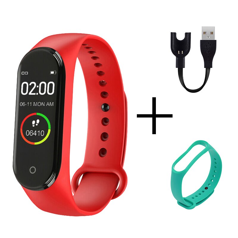 Sport Clever Armbinde Uhr Anruf Vibration Alarm Nachricht drücken Blutdruck Monitor Fitness Tracker Tragbare Digitale Armbanduhr