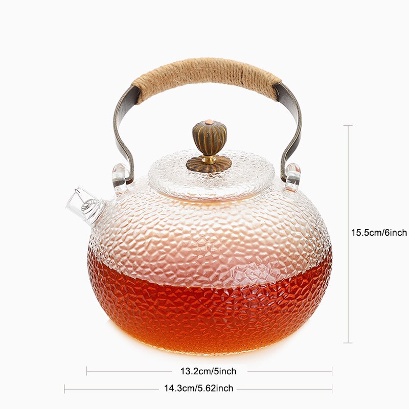 Hammer Beam Glass Teapots High Temperature Kettle Electric Ceramic Stove Open Fire Boil Teapot Coffee Juice Drink Cold Kettle