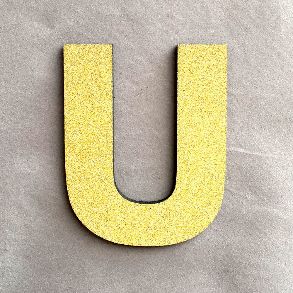 DIY Foam Letters Gold Alphabet Sticker Wedding Birthday Party Home Decorations: U
