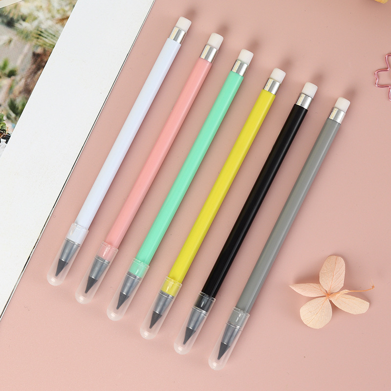 6 unids/set lápiz sin tinta escritura ilimitada sin tinta HB pluma herramienta de pintura para bocetos escuela suministros de oficina para papelería para niños