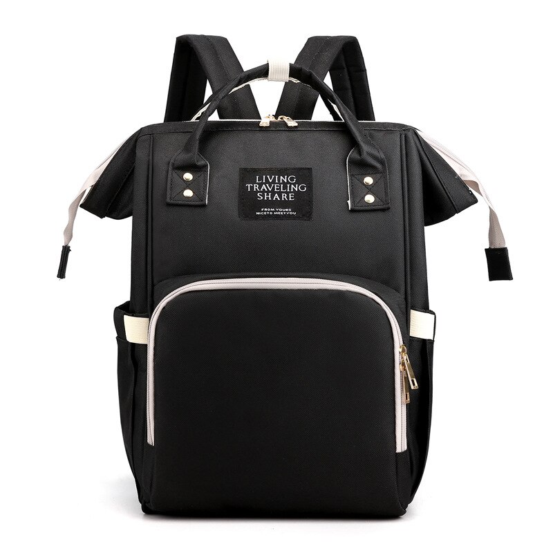 Borsa per pannolini borsa per mamma spalla multifunzionale impermeabile grande capacità donne incinte mamma zaino per allattamento: Black and White with Pattern