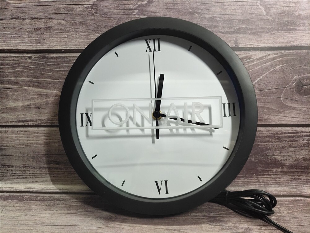 0B480 On Air Recording Studio APP RGB 5050 LED Neon Light Signs Wall Clock