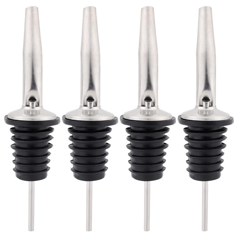 3/4/6 stk vinflaske i rustfritt stål skjenker oljekork bartender vin tilbehør bar tilbehør vin skjenker: 4 stk