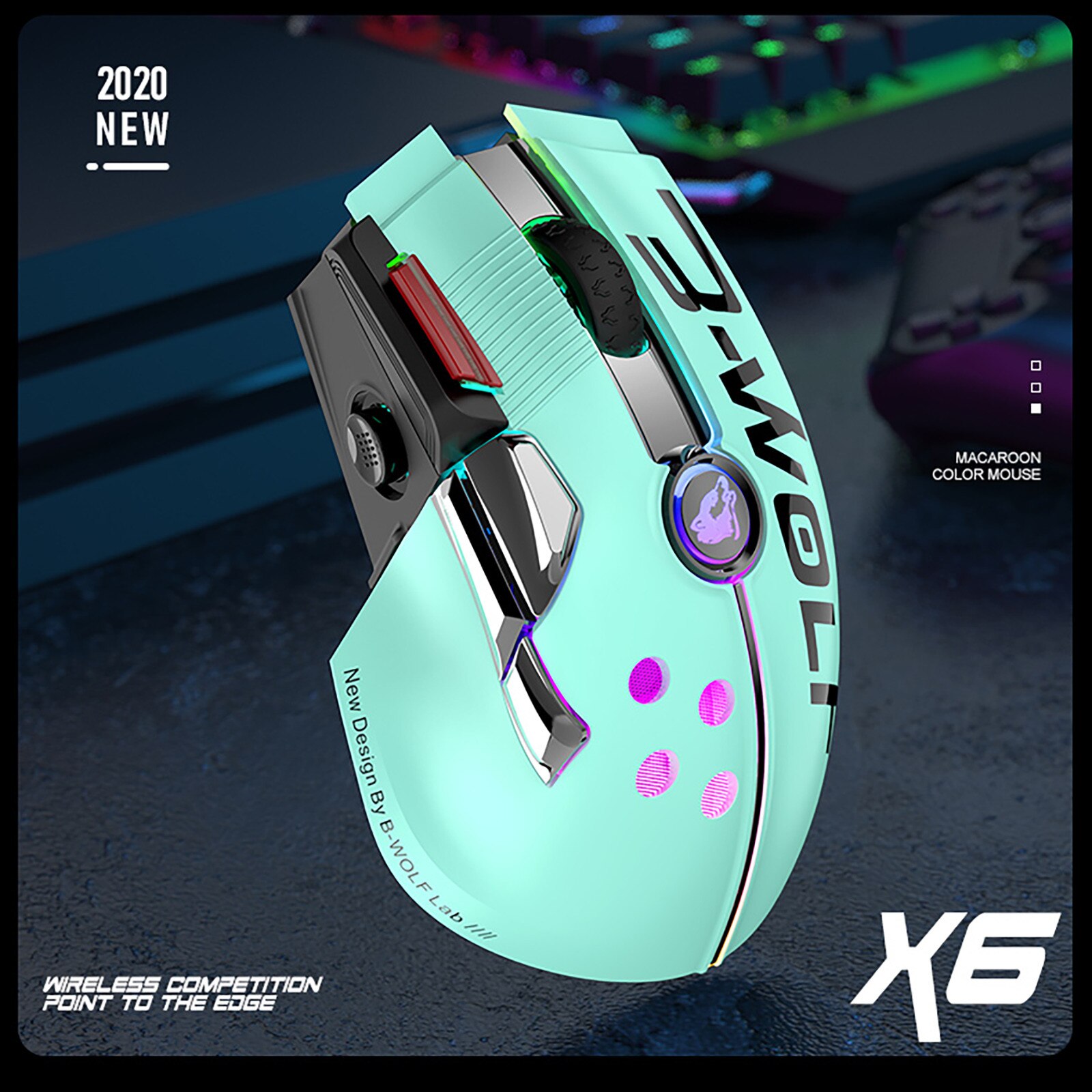 X6 Wireless Rechargeable Mouse Wired Dual-Mode Gaming Mechanical Mouse Gaming Mouse Gamer WireLESS Opto-electronic Mouse