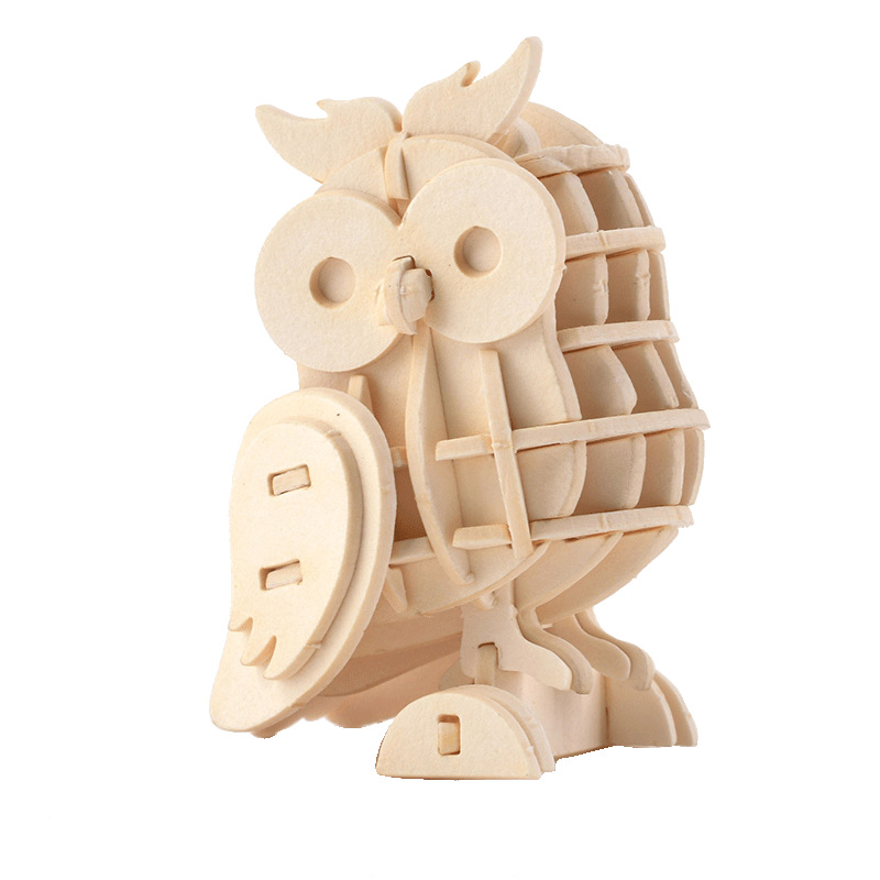 DIY 3D Wooden Puzzle Model Animal Montessori Toys for Children Crafts Dachshund Skeleton Assembly Set for Kids Adults Teens