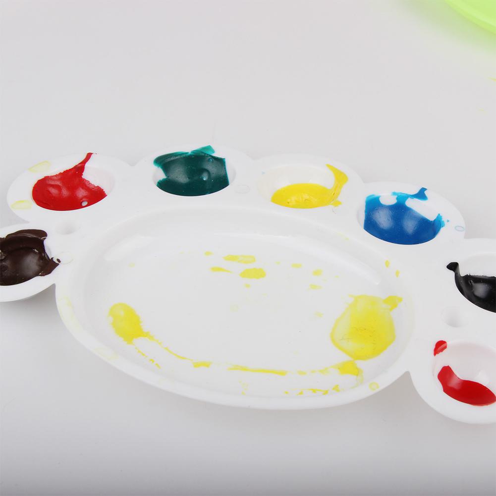 High Strength Color Palette Tool Plate Plastic Nail Art Paint Color Mixing Palette Plate Disk Essential Tool