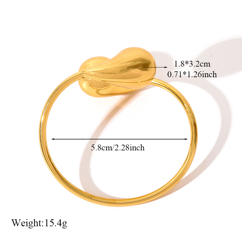 EILIECK 316L Acero inoxidable brillante gotas de agua collar pulsera pendientes conjunto para mujeres conjunto de joyería impermeable de