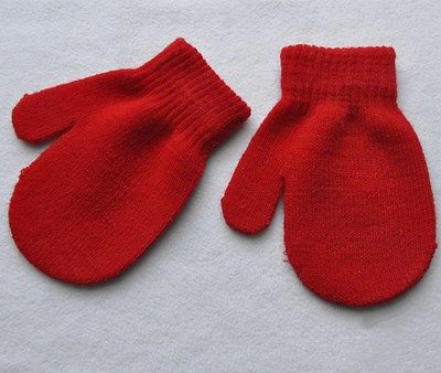 Guantes de invierno para bebé, mitones rojos para niño y niña, 7 colores