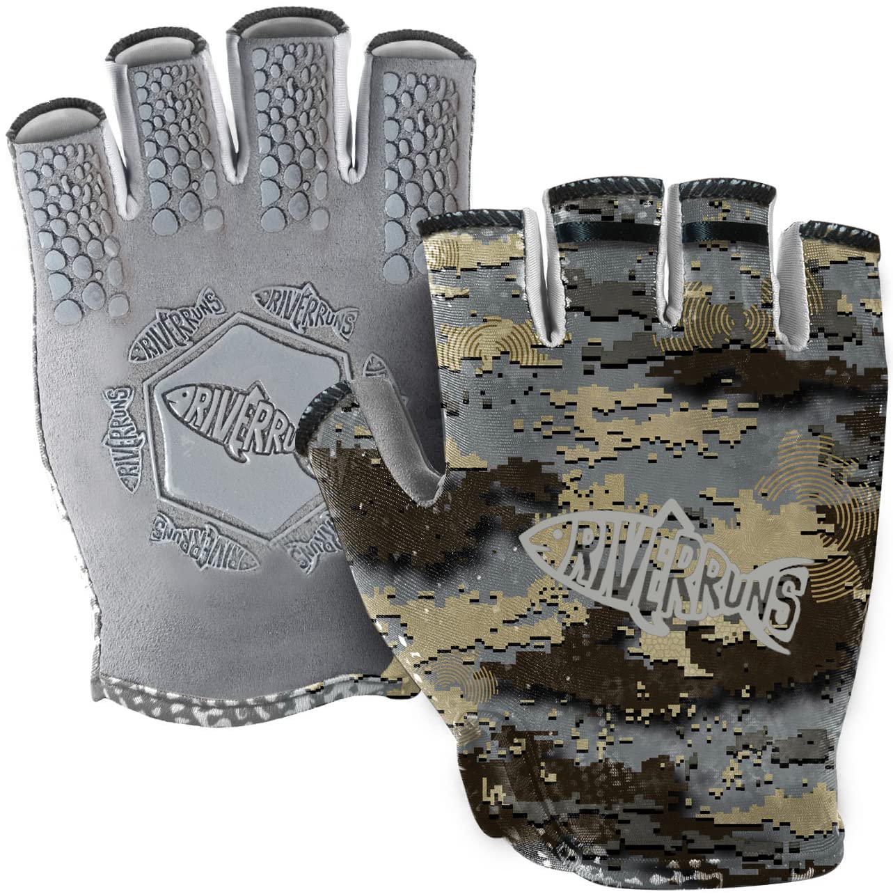 Guantes de pesca UPF50 + guantes de sol guantes de pesca sin dedos guantes de pesca ligeros y transpirables hombres para kayak remo: M / Rojo
