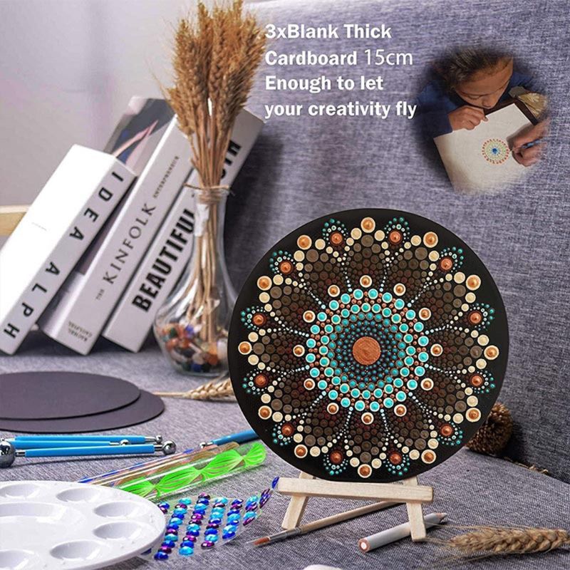 31pcs/set Mandala Dotting Pen Handwork Tool Painting with Stencils Diamond Tray