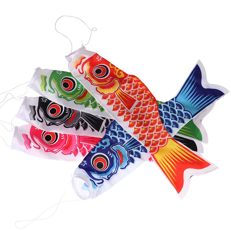 55cm Japanese Carp Windsock Streamer Fish Flag Colorful Wind Sock Flag Toys
