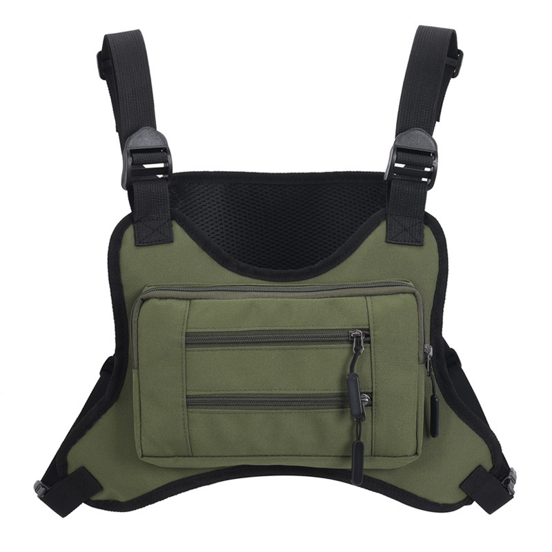Männer/Frauen Tarnung Brusttasche multifunktion Ale wasserdichte leichte Sporttasche draussen Weste Tasche Oxford Stoff Rucksack