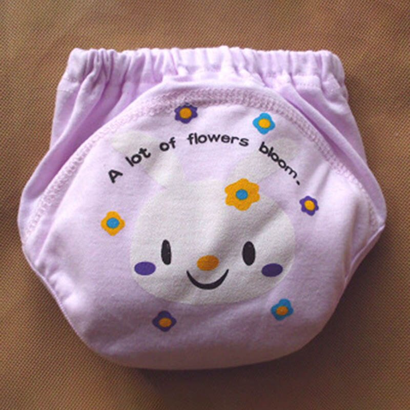 Learning Baby Training Pants Baby Toilet Training Underwear Practice Pants Isolation Urine Breathable Waterproof Cotton Washable: Pink rabbit / 80cm