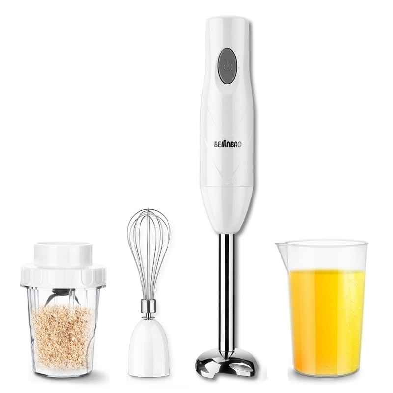 Batidora eléctrica para alimentos de bebés, vaso de batidora portátil, conjunto 4 en 1 para batidora de cocina, licuadora, licuadora, batidora para el hogar