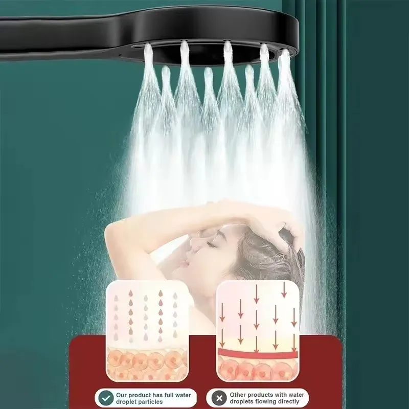 Douchekop onder druk Handdouche Big Panel Booster Mixer Badgereedschap - Handsproeikraan Accessoire voor badkamer