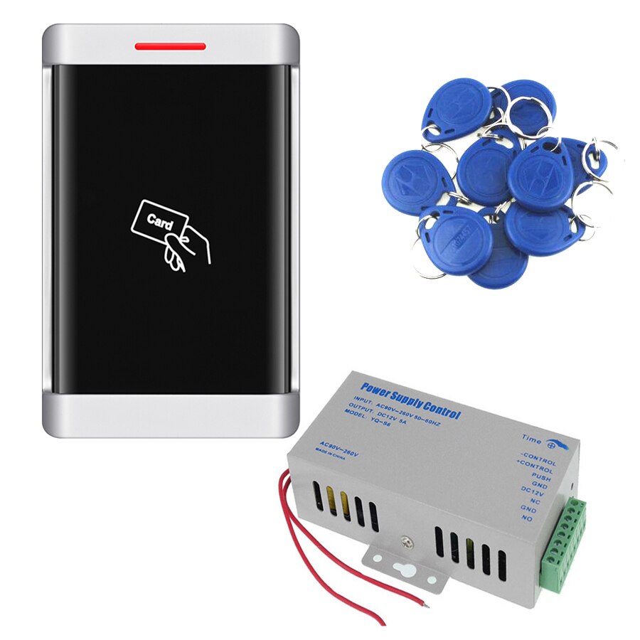 10000 Gebruikers Waterdichte Id Standalone Toegangscontrole Controller Zinklegering Case Beveiliging Toegangsdeur Reader Toegangscontrole Systeem: reader W power 5A