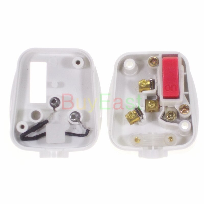 Australian, Zealand China 3-Pin DIY Rewireable Plug 250V 10A w/ Main Power Switch LED Indicator