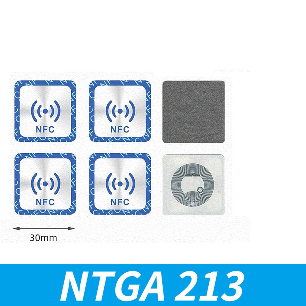 Pegatinas Ntag213/13,56 MHz, etiqueta nfc para todos los teléfonos nfc/está disponible para Huawei Share OneHop/pegatina Anti Metal, 50 Uds.