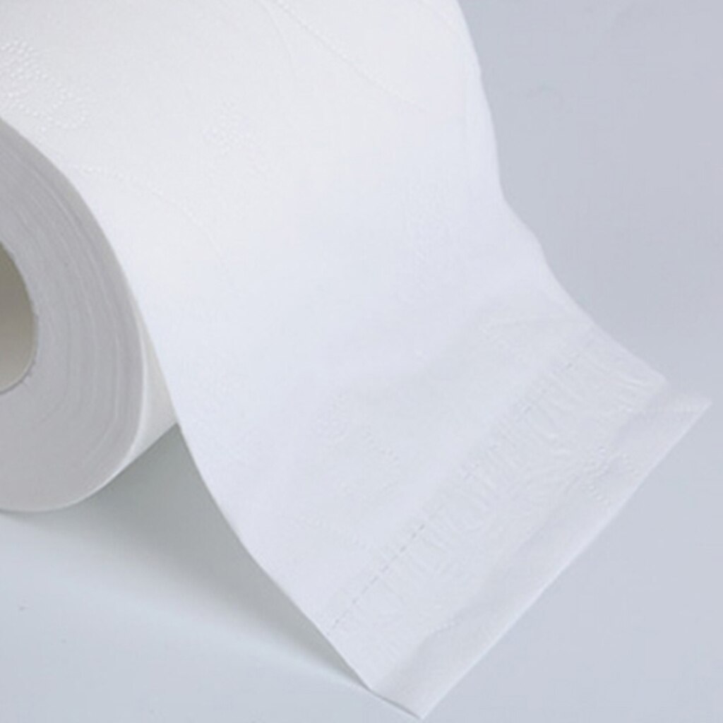 Papier toilette blanc recyclé multi-plis lisse | 4 plis, très absorbant 70g, rouleau en vrac, pâte de bois, tissu de bain