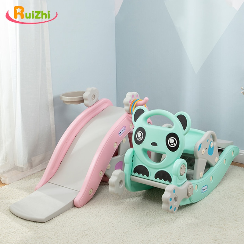 Ruizhi-cheval à bascule 2 en 1 Panda pour enfants, multifonction, avec chaise à bascule à musique, jouets animaux, RZ1204