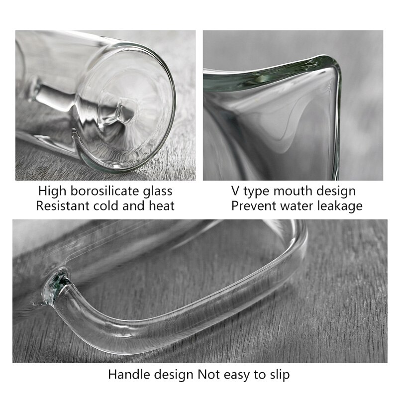 1.2L 1.5L Glass Water Pot Cold Water Bottle Handle Water Kettle Transparent Heat Resistant Juice Teapot Pitcher Water Jug Kettle