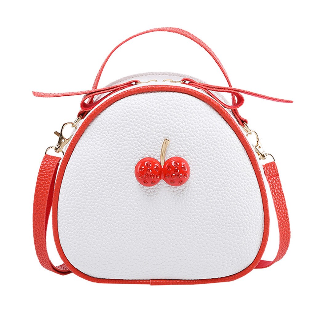 Couro do plutônio das mulheres bolsa de ombro feminina bolsa e bolsas menina mini cereja crossbody saco do vintage sac principal femme # t1p: WHITE