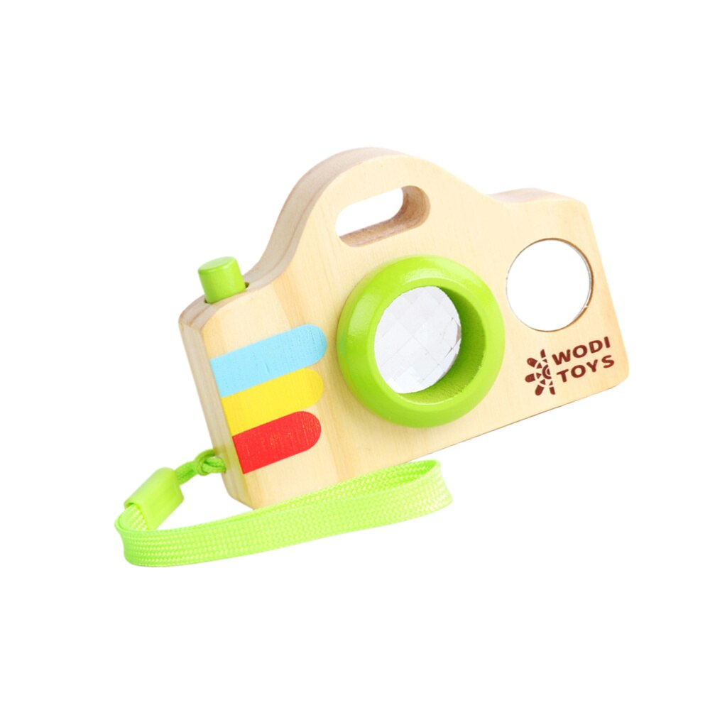1Pc Caleidoscopio Giocattolo Caleidoscopio di Legno A Forma di Macchina Fotografica Caleidoscopio di Apprendimento Precoce Del Giocattolo per Bambini Giocattolo Educativo per I Bambini A Casa Childr