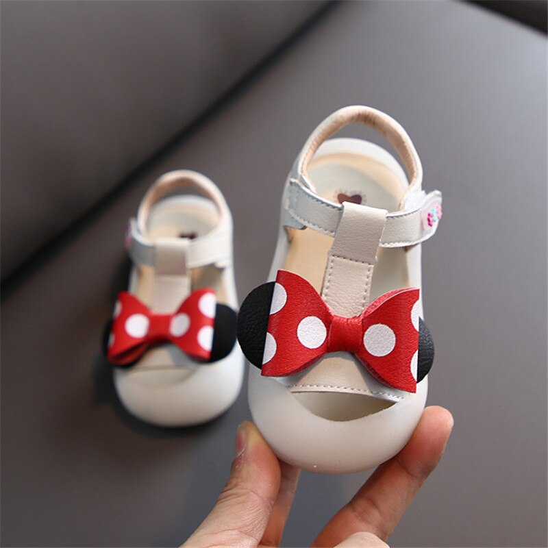 Aogt Zomer Meisje Baby Schoenen Leuke Strik Prinses Sandalen 0-3 Jaar Oude Baotou Anti-Kick Zachte bodem Baby Meisjes Sandalen