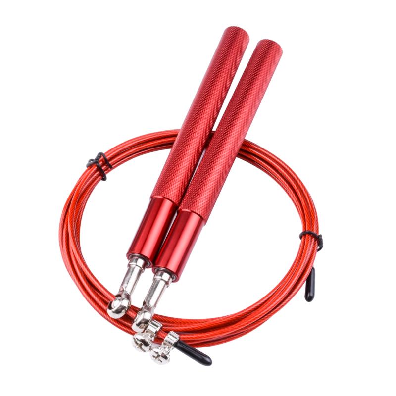 Cuerda de salto de velocidad para hombre y mujer, cuerdas ajustables para Fitness, entrenamiento de boxeo, MMA, Crossfit, equipo de gimnasio para el hogar, Unisex: Red