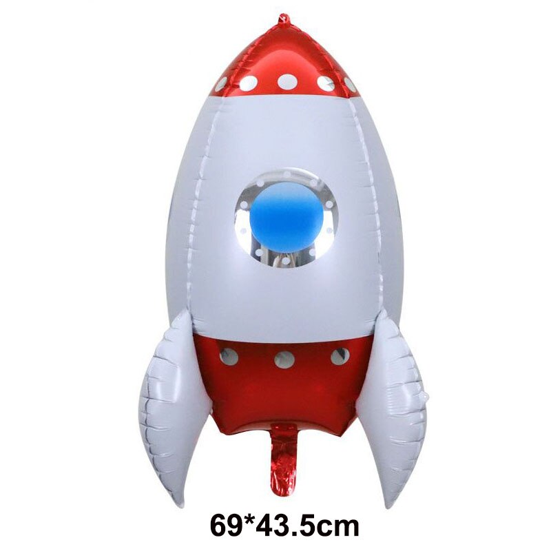 1pcs Outer Space Party Astronaut Helium Balloons Rocket Foil Balloons Galaxy Theme Party Boy Kids Birthday Party Decor Favors: 12
