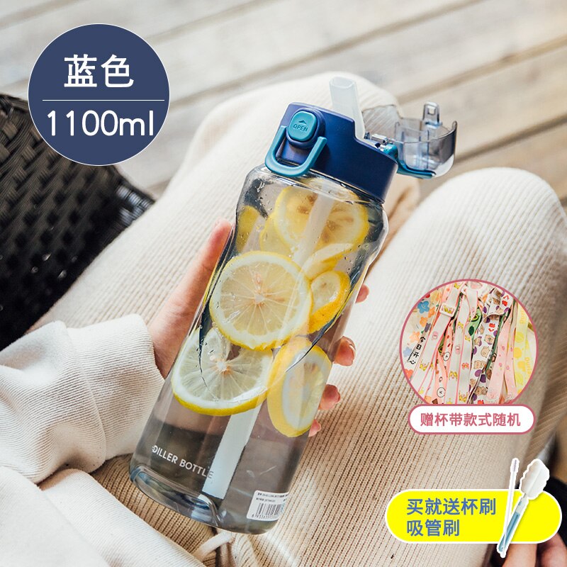 Transparent enkel vattenflaska kawaii söt snygg liten bärbar vattenflaska miljövänlig utomhus frasco drinkware  ab50wb