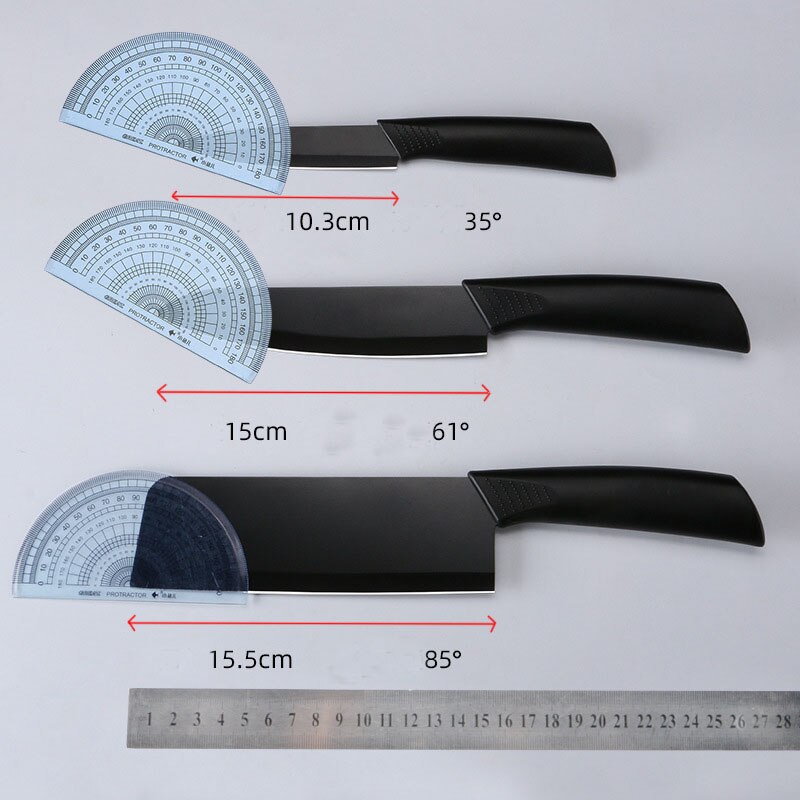 Chef Knife Stainless Steel Utility Paring Cutters Black Knife Cover Light Weight Rust-Proof Cutlery Kitchen Tools