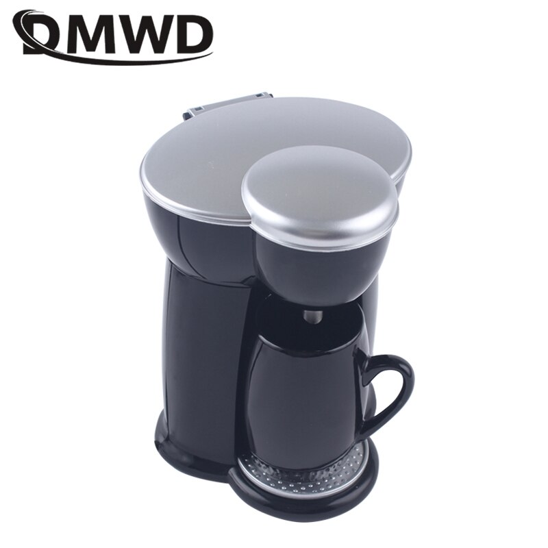 DMWD 140ML Mini American Coffee Machine Automatic Drip Coffee Maker Single Cup Coffee Maker for Home And Office 110/220V