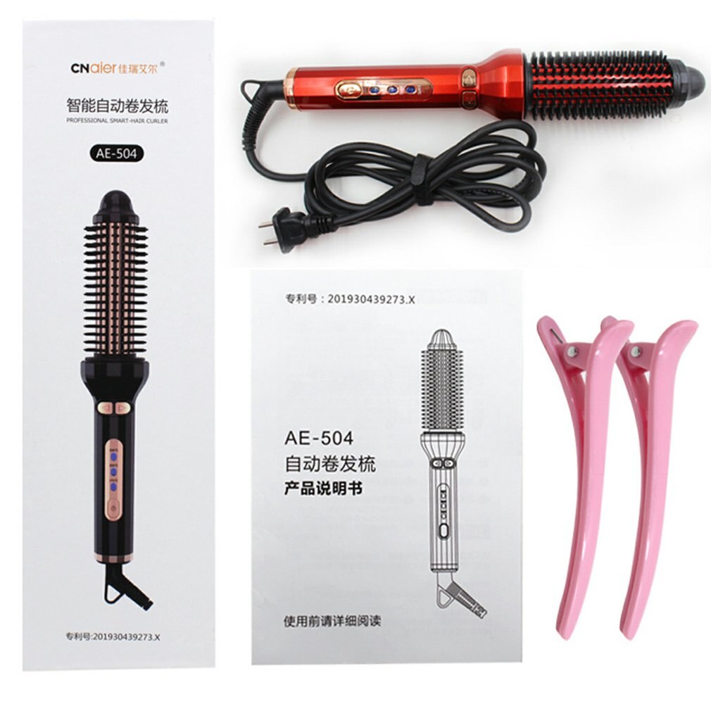AE-504 Constant Temperature Air Comb Automatic Hair Curler Hair Dryer Comb Large Curling Iron