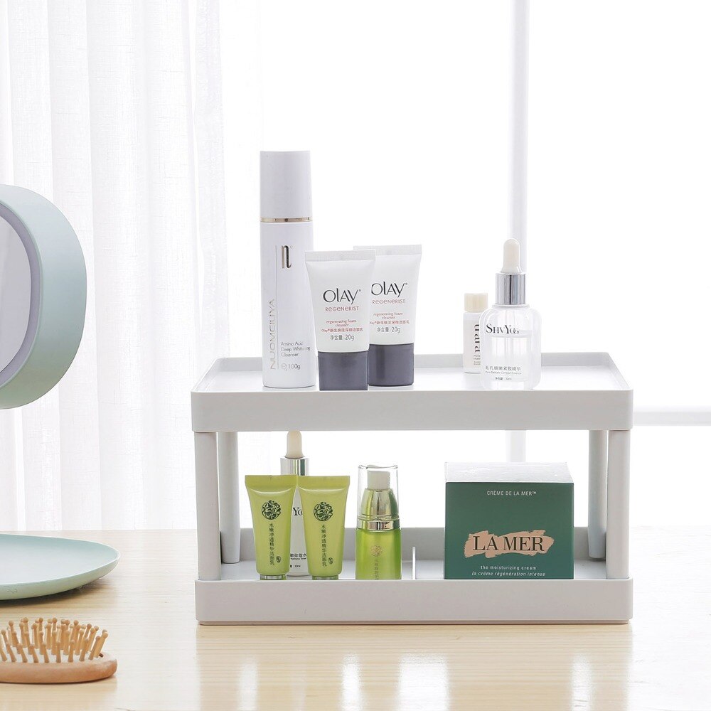 OTHERHOUSE Desktop Cosmetic Storage Rack Shelf Makeup Organizer Bathroom Kitchen Crute Storage Rack Multilayer Detachable