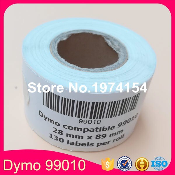 Dymo-etiqueta genérica de código de barras, 6 rollos, 99010 direcciones, 28x89mm, Compatible con LW450 Turbo
