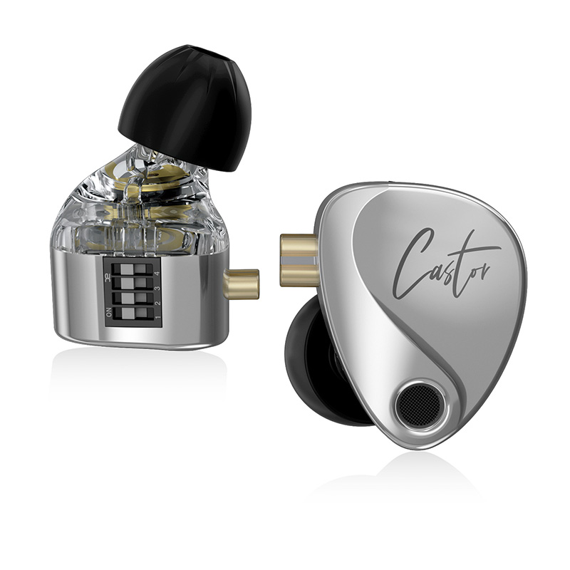 KZ Castor in Ear słuchawki HiFi 2DD dynamiczne wysokiej klasy regulowane słuchawki Monitor słuchawki słuchawki douszne z redukcją szumów zestawy słuchawkowe basowe PR2 ZAR
